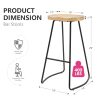 Redlife-Tabourets-de-Bar-Lot-de-2-Tabourets-de-Bar-en-Bois-Tabourets-de-Bar-a-Siege-Selle-avec-Pied-Metallique-Chaises-de-Salle-a-Manger-sans-Dossier-pour-Ilot-de-Cuisine-0-1 Redlife-Tabourets-de-Bar-Lot-de-2-Tabourets-de-Bar-en-Bois-Tabourets-de-Bar-a-Siege-Selle-avec-Pied-Metallique-Chaises-de-Salle-a-Manger-sans-Dossier-pour-Ilot-de-Cuisine-0-1