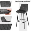 TUKAILAi-Lot-de-2-Tabouret-de-Bar-Haut-Design-V-Chaise-Haute-avec-Dossier-et-Repose-Pieds-Siege-de-Bar-Rembourree-en-Velours-Industriel-Moderne-pour-Bar-Bistro-Cuisine-Cadeau-0-2