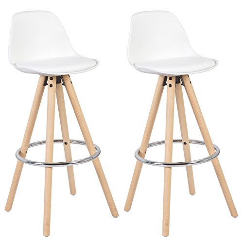 WOLTU-Lot-de-2-Tabouret-de-Bar-en-SimilicuirLin-siege-Tabouret-de-Cuisine-avec-Repose-Pied-BH45-2-0