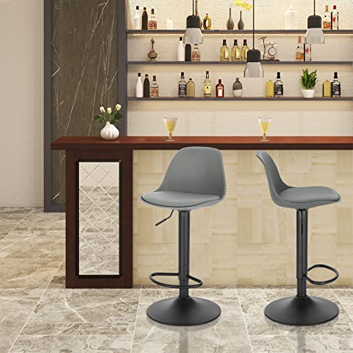 EUGAD-Tabouret-de-Bar-Lot-de-2-Chaise-de-Bar-Pivotant-Tabouret-de-Bistrot-Tabouret-de-ComptoirTabouret-avec-Dossier-Socle-Rond-Repose-Pieds-en-Metal-e892-0-0