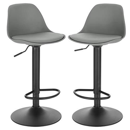 EUGAD-Tabouret-de-Bar-Lot-de-2-Chaise-de-Bar-Pivotant-Tabouret-de-Bistrot-Tabouret-de-ComptoirTabouret-avec-Dossier-Socle-Rond-Repose-Pieds-en-Metal-e892-0