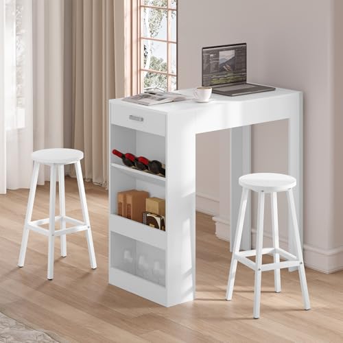 Klihome-Tabouret-de-Bar-Lot-de-2-Tabouret-Fixe-Haut-Chaise-Haute-Cuisine-Siege-Rond-en-Bois-dIngenierie-Structure-Metallique-Repose-Pieds-Style-ModerneIndustriel-3574-0-0