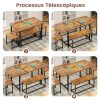 KIMENICH-Ensemble-Table-a-Manger-Extensible-avec-2-Bancs-et-2-Tabourets-Meubles-de-Salle-a-Manger-Lot-de-5-pour-4-8-Personnes-Table-Extensible-Salle-a-Manger-pour-Cuisine-Salle-a-Manger-0-2 KIMENICH-Ensemble-Table-a-Manger-Extensible-avec-2-Bancs-et-2-Tabourets-Meubles-de-Salle-a-Manger-Lot-de-5-pour-4-8-Personnes-Table-Extensible-Salle-a-Manger-pour-Cuisine-Salle-a-Manger-0-2
