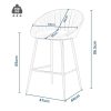EUGAD-Tabouret-Bar-Lot-de-2-Chaise-de-Bar-Fixe-Chaise-Haute-Cuisine-en-Velours-Siege-Rembourre-avec-Dossier-en-Coquillage-avec-Pieds-en-Metal-et-Repose-Pieds-BY14-2-0-1 EUGAD-Tabouret-Bar-Lot-de-2-Chaise-de-Bar-Fixe-Chaise-Haute-Cuisine-en-Velours-Siege-Rembourre-avec-Dossier-en-Coquillage-avec-Pieds-en-Metal-et-Repose-Pieds-BY14-2-0-1