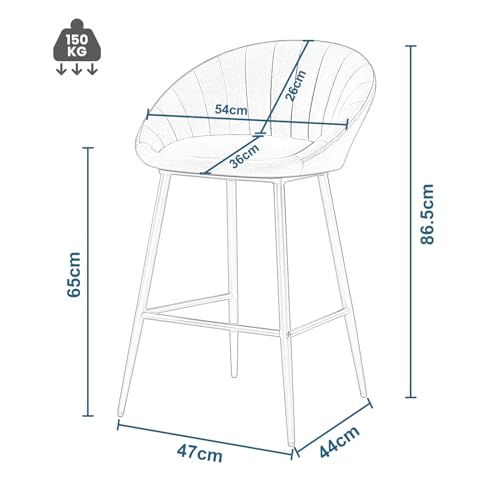 EUGAD-Tabouret-Bar-Lot-de-2-Chaise-de-Bar-Fixe-Chaise-Haute-Cuisine-en-Velours-Siege-Rembourre-avec-Dossier-en-Coquillage-avec-Pieds-en-Metal-et-Repose-Pieds-BY14-2-0-1
