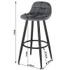 WOLTU-Lot-de-4-Tabourets-de-Bar-Modernes-Chaises-de-Cuisine-Hautes-avec-Dossier-Repose-Pieds-et-Assise-Rembourree-Tabourets-en-Velours-et-Metal-Hauteur-dAssise-70-cm-BH364-4-0-1