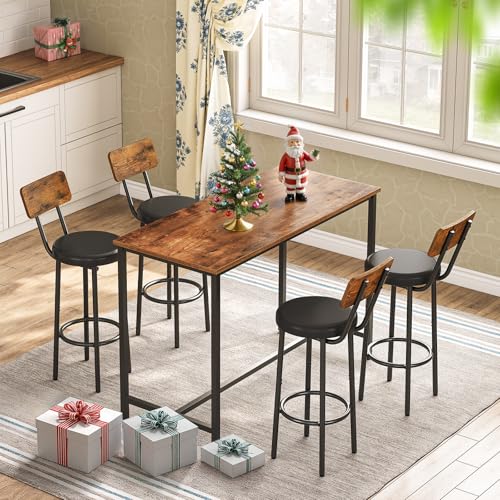 HOOBRO-Tabouret-de-Bar-Lot-de-2-avec-Dossier-645-cm-Chaises-de-Bar-avec-Repose-Pieds-pour-Cuisine-Salon-Bar-Facile-a-Assembler-0-0