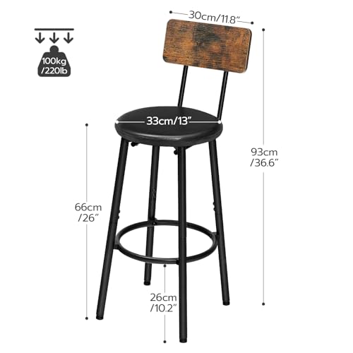 HOOBRO-Tabouret-de-Bar-Lot-de-2-avec-Dossier-645-cm-Chaises-de-Bar-avec-Repose-Pieds-pour-Cuisine-Salon-Bar-Facile-a-Assembler-0-1