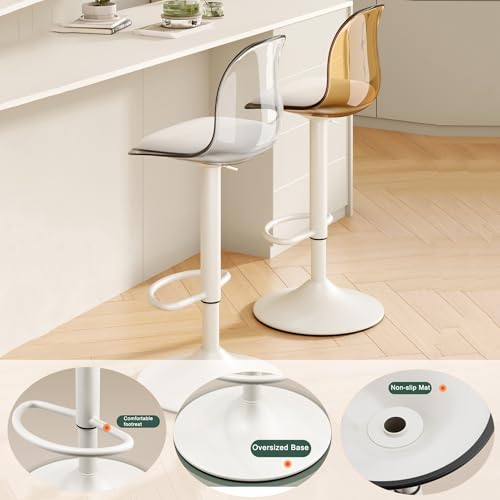 Lot-De-2-Tabourets-De-Bar-Pivotants-En-Acrylique-Hauteur-ReGlable-Avec-Dossier-Transparent-Tabourets-Modernes-Transparents-Avec-Pieds-En-MeTal-Coussin-En-Pu-De-Petite-Taille-Pour-Bar-Cuisine-0-2