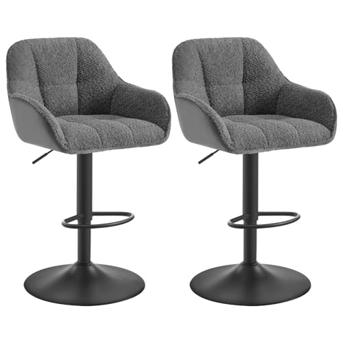 WOLTU-Tabouret-Bar-Lot-de-2-Chaise-de-Bar-Chaise-Haute-Bar-Chaise-Haute-Cuisine-Reglable-en-Hauteur-avec-Accoudoirs-et-Repose-Pieds-Cadre-en-Metal-3019-0