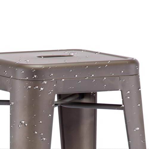 DUHOME-Tabouret-de-Bar-Industriel-Chaise-Salle-a-Manger-Lot-de-4-Tabouret-Empilables-Siege-Bistrot-Cadre-en-Metal-pour-Cuisine-Restaurants-Marron-Rustique76cm-0-2