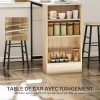 HOMCOM-Ensemble-Table-de-Bar-avec-tabourets-Table-a-Manger-Debout-avec-2-chaises-de-Bar-avec-Compartiments-Ouverts-etagere-reglable-et-Repose-Pieds-pour-pour-Salle-a-Manger-Cuisine-chene-et-Noir-0-1 HOMCOM-Ensemble-Table-de-Bar-avec-tabourets-Table-a-Manger-Debout-avec-2-chaises-de-Bar-avec-Compartiments-Ouverts-etagere-reglable-et-Repose-Pieds-pour-pour-Salle-a-Manger-Cuisine-chene-et-Noir-0-1