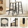 HOMCOM-Ensemble-Table-de-Bar-avec-tabourets-Table-a-Manger-Debout-avec-2-chaises-de-Bar-avec-Compartiments-Ouverts-etagere-reglable-et-Repose-Pieds-pour-pour-Salle-a-Manger-Cuisine-chene-et-Noir-0-2 HOMCOM-Ensemble-Table-de-Bar-avec-tabourets-Table-a-Manger-Debout-avec-2-chaises-de-Bar-avec-Compartiments-Ouverts-etagere-reglable-et-Repose-Pieds-pour-pour-Salle-a-Manger-Cuisine-chene-et-Noir-0-2