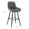 WOLTU-2Tabourets-de-Bar-Hauts-avec-Dossier-Chaise-Moderne-avec-Repose-Pieds-Carre-Tabouret-Ergonomique-en-Velours-pour-Le-Bistrot-Hauteur-dAssise-71-cm-Pieds-en-Metal-2947-0-1