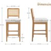chairus-Lot-de-2-Tabourets-de-Bar-avec-Dossier-en-Rotin-Tabourets-de-Comptoir-en-Lin-sans-Accoudoirs-Chaise-Haute-de-Bar-avec-Repose-Pieds-en-Bois-Massif-pour-Cuisine-Ilot-Central-0-0