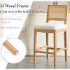 chairus-Lot-de-2-Tabourets-de-Bar-avec-Dossier-en-Rotin-Tabourets-de-Comptoir-en-Lin-sans-Accoudoirs-Chaise-Haute-de-Bar-avec-Repose-Pieds-en-Bois-Massif-pour-Cuisine-Ilot-Central-0-2
