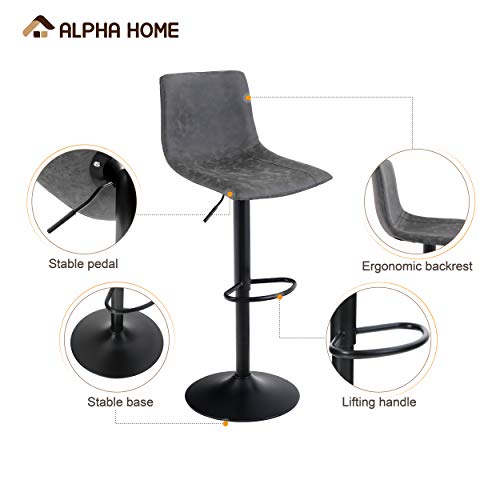 ALPHA-Home-Tabourets-de-bar-en-cuir-synthetique-avec-hauteur-reglable-et-pivotant-a-360-degres-tabourets-de-table-de-cuisine-carres-modernes-en-similicuir-PU-0-2