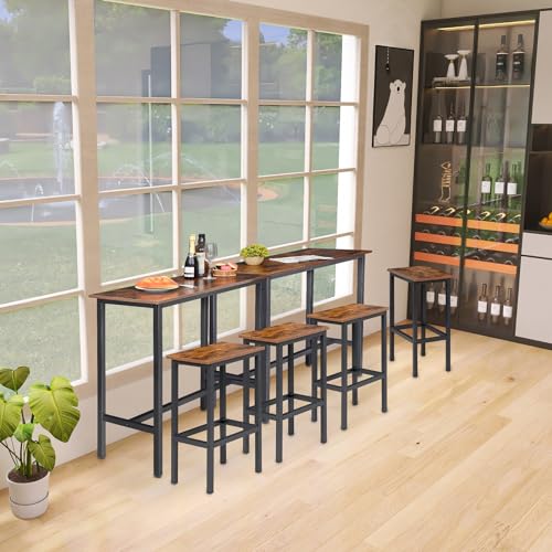 H-JINHUI-Table-de-bar-table-de-cuisine-industrielle-avec-cadre-en-metal-montage-facile-design-industriel-pour-restaurant-salon-aspect-bois-100-x-38-x-91-cm-0-2