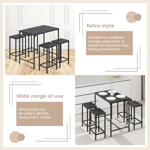 ReseeZac-Table-de-Bar-avec-4-chaises-de-BarCuisine-Salle-a-Manger-Set-0-2