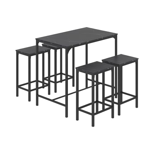 ReseeZac-Table-de-Bar-avec-4-chaises-de-BarCuisine-Salle-a-Manger-Set-0