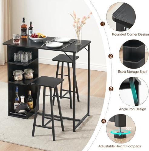 Salutmeuble-Ensemble-de-Table-a-Manger-3-pieces-Ensemble-de-Table-et-Chaise-de-Bar-pour-2-Coins-Repas-avec-etageres-de-Rangement-a-3-Niveaux-pour-Petit-Espace-Appartement-Cuisine-Salle-a-Manger-0-2
