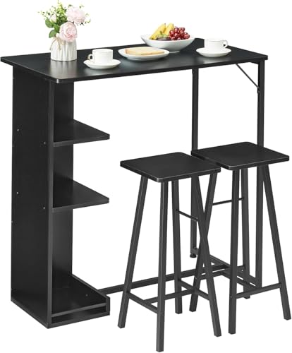 Salutmeuble-Ensemble-de-Table-a-Manger-3-pieces-Ensemble-de-Table-et-Chaise-de-Bar-pour-2-Coins-Repas-avec-etageres-de-Rangement-a-3-Niveaux-pour-Petit-Espace-Appartement-Cuisine-Salle-a-Manger-0