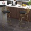 HOMCOM-Lot-de-2-Tabourets-de-Bar-Design-Chaise-Haute-pour-Bar-Bistro-avec-Repose-Pied-Structure-metal-et-Coussin-Velours-Noir-et-dore-0-0