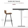 HOMCOM-Lot-de-2-tabourets-de-Bar-Assise-en-Similicuir-Hauteur-76-cm-avec-Repose-Pieds-en-Acier-et-Dossier-Design-Vintage-Marron-0-1