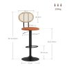 HOMCOM-Lot-de-2-tabourets-de-Bar-chaises-de-Bar-Hauteur-reglable-avec-Dossier-en-rotin-et-Repose-Pieds-Tabouret-Haut-Moderne-Structure-Bois-revetement-synthetique-Marron-0-1 HOMCOM-Lot-de-2-tabourets-de-Bar-chaises-de-Bar-Hauteur-reglable-avec-Dossier-en-rotin-et-Repose-Pieds-Tabouret-Haut-Moderne-Structure-Bois-revetement-synthetique-Marron-0-1