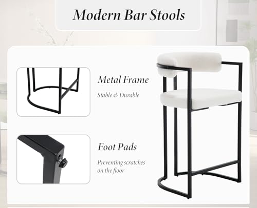 Ya-Home-Tabouret-de-Bar-en-Velours-Lot-de-2-Chaise-de-Bar-Moderne-et-Confortable-avec-Base-en-Metal-Chaise-Haute-Cuisine-pour-BarComptoir-0-2
