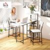 HOMCOM-Ensemble-Table-de-Bar-avec-tabourets-Table-a-Manger-Debout-avec-2-chaises-de-Bar-abattant-Pliant-casiers-a-vin-Porte-Verres-etageres-Ouvertes-et-Repose-Pieds-Effet-marbre-Blanc-0-0 HOMCOM-Ensemble-Table-de-Bar-avec-tabourets-Table-a-Manger-Debout-avec-2-chaises-de-Bar-abattant-Pliant-casiers-a-vin-Porte-Verres-etageres-Ouvertes-et-Repose-Pieds-Effet-marbre-Blanc-0-0