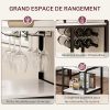 HOMCOM-Ensemble-Table-de-Bar-avec-tabourets-Table-a-Manger-Debout-avec-2-chaises-de-Bar-abattant-Pliant-casiers-a-vin-Porte-Verres-etageres-Ouvertes-et-Repose-Pieds-Effet-marbre-Blanc-0-2 HOMCOM-Ensemble-Table-de-Bar-avec-tabourets-Table-a-Manger-Debout-avec-2-chaises-de-Bar-abattant-Pliant-casiers-a-vin-Porte-Verres-etageres-Ouvertes-et-Repose-Pieds-Effet-marbre-Blanc-0-2