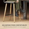 HOMCOM-Lot-de-2-tabourets-de-Bar-chaises-de-Bar-Structure-en-Acier-Chaise-Haute-Cuisine-avec-Dossier-Hauteur-reglable-et-Repose-Pieds-Pieds-en-Acier-Hauteur-du-94-cm-Effet-Bois-Naturel-0-2 HOMCOM-Lot-de-2-tabourets-de-Bar-chaises-de-Bar-Structure-en-Acier-Chaise-Haute-Cuisine-avec-Dossier-Hauteur-reglable-et-Repose-Pieds-Pieds-en-Acier-Hauteur-du-94-cm-Effet-Bois-Naturel-0-2