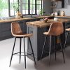 MEUBLE-COSY-Lot-de-2-Tabouret-de-Bar-Retro-Vintage-avec-Dossier-et-Repose-Pieds-0-0