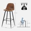 MEUBLE-COSY-Lot-de-2-Tabouret-de-Bar-Retro-Vintage-avec-Dossier-et-Repose-Pieds-0-1