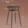 VASAGLE-EKHO-Collection-Table-de-Bar-avec-Rangement-Table-Haute-Ronde-PU-avec-Coutures-Style-Moderne-Mi-siecle-Bar-Cuisine-Salon-Assemblage-Facile-0-0