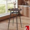 VASAGLE-EKHO-Collection-Table-de-Bar-avec-Rangement-Table-Haute-Ronde-PU-avec-Coutures-Style-Moderne-Mi-siecle-Bar-Cuisine-Salon-Assemblage-Facile-0-1
