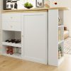 Zubaliya-Um-360-drehbarer-Bartisch-Hauptkorper-105-x-39-x-102-cm-mit-4-Schubladen-und-offenen-Ablagen-geeignet-fur-EsszimmerArbeitszimmerWohnzimmer-USW-0-1