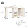Zubaliya-Um-360-drehbarer-Bartisch-Hauptkorper-105-x-39-x-102-cm-mit-4-Schubladen-und-offenen-Ablagen-geeignet-fur-EsszimmerArbeitszimmerWohnzimmer-USW-0-2