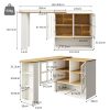 PUGSDRLY-Table-de-Bar-Extensible-avec-Espace-de-RangementTable-Bar-Cuisine-Pivotant-a-3601-Porte-en-Verre-et-2-TiroirsCompartiment-OuvertComptoir-de-Cuisine-0-0
