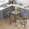 VEVOR-Table-de-Bar-avec-Cadre-en-metal-Robuste-Table-de-pub-Cuisine-Salle-a-Manger-comptoir-de-Cocktail-Bureau-de-Bar-Facile-a-Assembler-pour-Salon-fete-Marron-Rustique-et-Noir-0-0