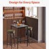 VEVOR-Table-de-Bar-avec-Cadre-en-metal-Robuste-Table-de-pub-Cuisine-Salle-a-Manger-comptoir-de-Cocktail-Bureau-de-Bar-Facile-a-Assembler-pour-Salon-fete-Marron-Rustique-et-Noir-0-2