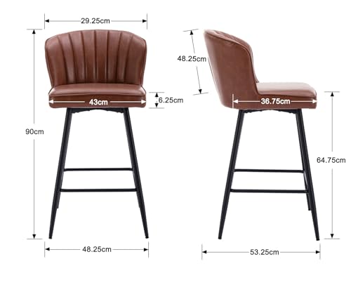 Ya-Home-Lot-de-2-Chaise-Bar-en-Velours-Doux-Tabourets-de-Bar-avec-Pieds-en-Metal-Dore-Chaises-de-Comptoir-et-Cuisine-Moderne-0-0