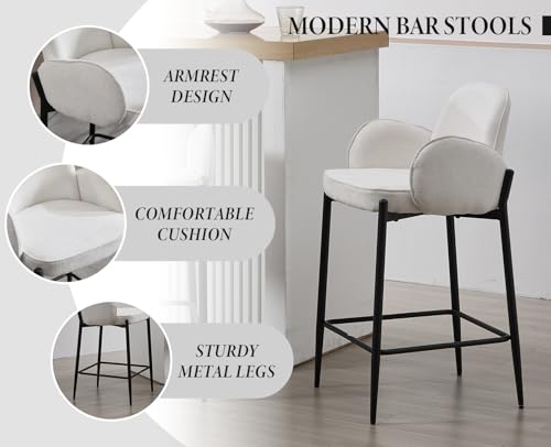 Ya-Home-Lot-de-2-Tabourets-de-Bar-avec-Repose-Pieds-en-Metal-Tabourets-Hauts-Chaise-de-Bar-Moderne-en-Chenille-pour-CuisineIlot-Central-0-2