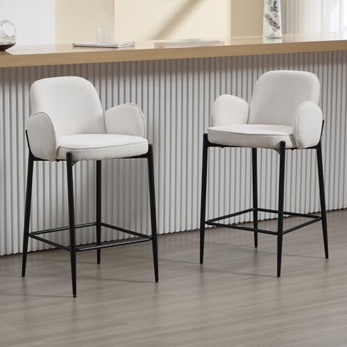 Ya-Home-Lot-de-2-Tabourets-de-Bar-avec-Repose-Pieds-en-Metal-Tabourets-Hauts-Chaise-de-Bar-Moderne-en-Chenille-pour-CuisineIlot-Central-0