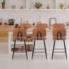 Youhauchair-Tabouret-Bar-Lot-de-2-Tabouret-de-Bar-Moderne-en-Faux-Cuir-pour-ilot-de-Cuisine-Chaise-de-Bar-pour-Petit-dejeuner-avec-Dossier-et-Pied-en-Metal-Tabourets-de-Bar-Rembourres-Noir-0-0