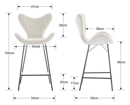 DAYALANE-Lot-de-24-Tabourets-de-Bar-en-Chenille-Moderne-Tabourets-Hauts-avec-Pieds-en-Metal-Chaises-de-Bar-avec-Dossier-Unique-pour-Cuisine-0-0
