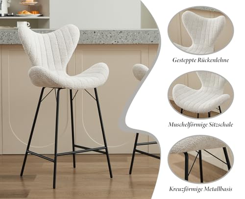 DAYALANE-Lot-de-24-Tabourets-de-Bar-en-Chenille-Moderne-Tabourets-Hauts-avec-Pieds-en-Metal-Chaises-de-Bar-avec-Dossier-Unique-pour-Cuisine-0-2