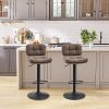 HOMCOM-Lot-de-2-tabourets-de-Bar-chaises-Hautes-avec-Repose-Pieds-Acier-Style-Industriel-Assise-incurvee-0-0