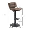 HOMCOM-Lot-de-2-tabourets-de-Bar-chaises-Hautes-avec-Repose-Pieds-Acier-Style-Industriel-Assise-incurvee-0-1